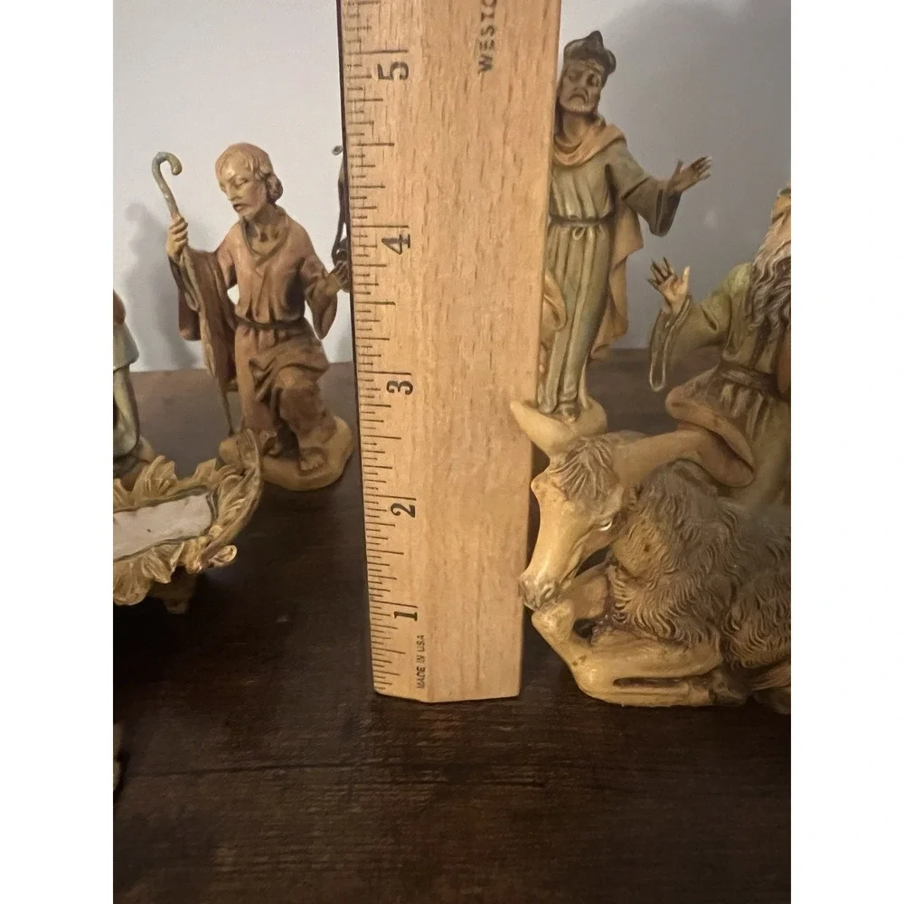 Vintage Italian Nativity Set 12 Pc Depose Italy Figures Missing‎ Baby Jesus